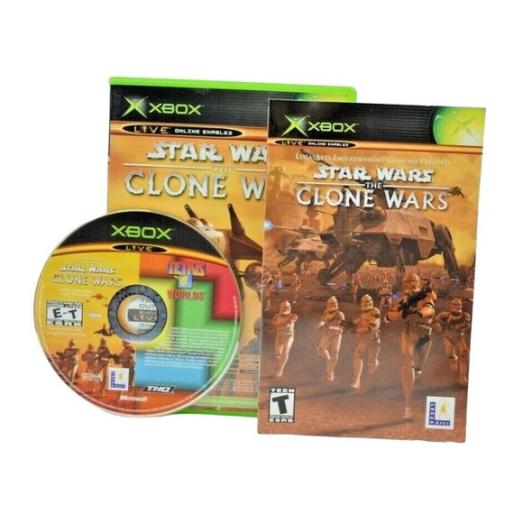 Microsoft Xbox Star Wars: The Clone Wars and Tetris Worlds Combo 2003 Complete - Picture 3 of 5